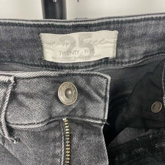 We the Free by Free People‎ Washed Black High Waist Raw Ankle Hem Denim Leggings - Picture 7 of 8